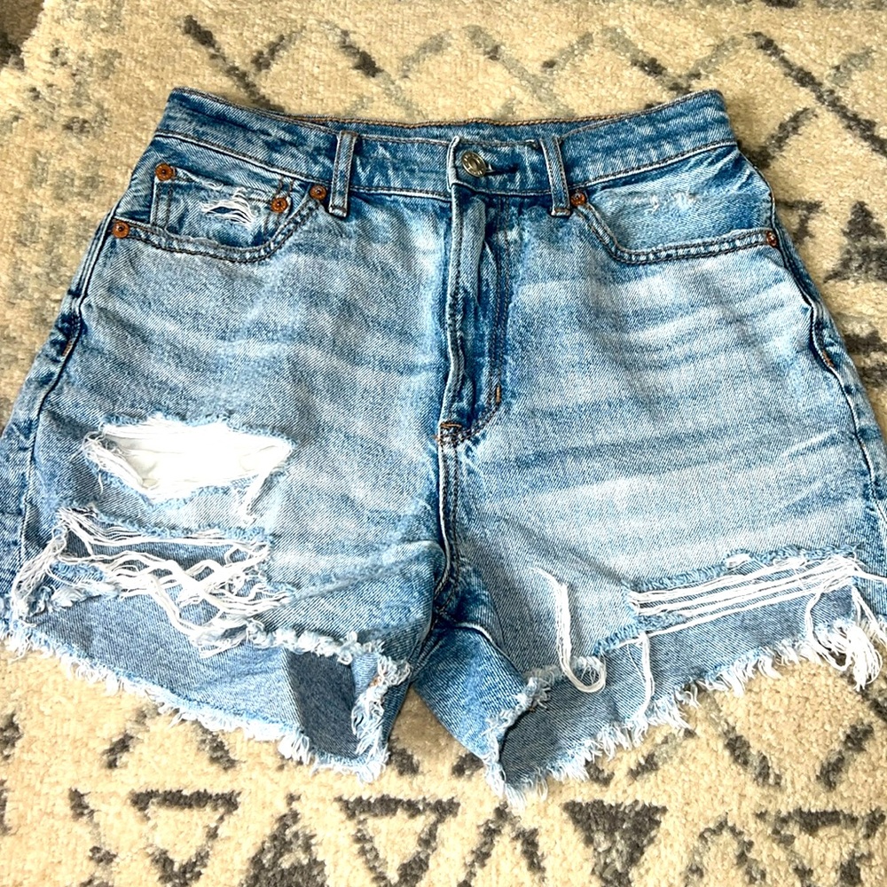 American Eagle high rise denim shorts